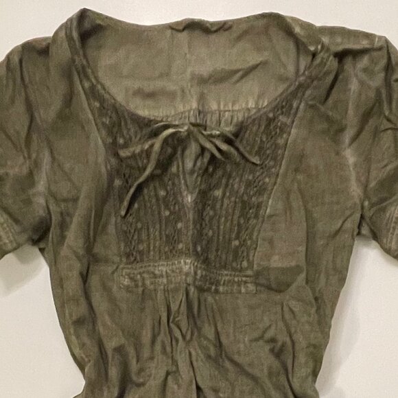 SANDWICH Muted Green Embroidery Dress - Picture 3 of 4